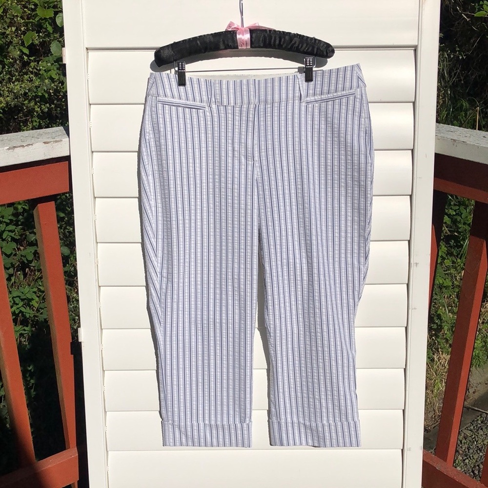NWT Lane Bryant The Lena Striped Capris Size 16